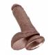 KING COCK 8 PENE REALISTICO MARRON 203CM