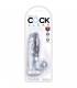 KING COCK CLEAR PENE REALISTICO CON TESTICULOS 101 CM TRANSPARENTE