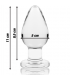 NEBULA SERIES BY IBIZA MODELO 3 PLUG CRISTAL BOROSILICATO 11 X 5 CM TRANSPARENTE