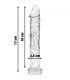 NEBULA SERIES BY IBIZA MODELO 12 DILDO CRISTAL BOROSILICATO 17 X 35 CM TRANSPARENTE