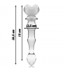 NEBULA SERIES BY IBIZA MODELO 21 DILDO CRISTAL BOROSILICATO 205 X 35 CM TRANSPARENTE