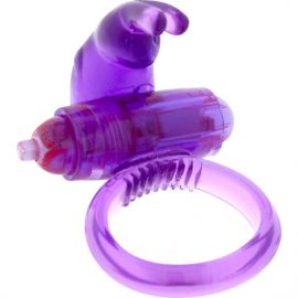 SEVEN CREATIONS ANILLO VIBRADOR DE SILICONA LILA