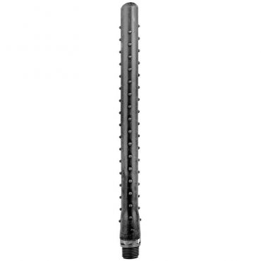 ALL BLACK RIDGED DUCHA ANAL SILICONA 27 CM