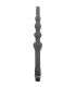 ALL BLACK BEADED DUCHA ANAL SILICONA 27 CM