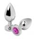 METAL HARD ANAL PLUG DIAMOND ROSA MEDIUM 762CM