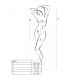 PASSION WOMAN BS027 BODYSTOCKING ESTILO VESTIDO BLANCO TALLA UNICA