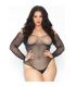 LEG AVENUE CRYSTALIZED FISHNET BODYSTOCKING 1X 2X