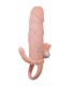 BAILE BRAVE MAN FUNDA PENE ANAL Y CLITORIS VIBRADOR 165 CM NATURAL