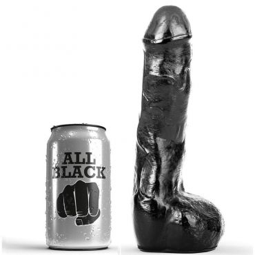 ALL BLACK PENE REALaSTICO ANAL 20 CM
