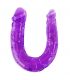 BAILE DILDO DOBLE EN GELATINA FLEXIBLE LILA