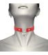 COQUETTE CHIC DESIRE COLLAR CUERO VEGANO ROJO ACCESORIO CORAZaN CON LLAVE