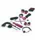 TEASE PLEASE JUEGO 13 ACCESORIOS BONDAGE MAGENTA