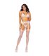 LEG AVENUE SET TRES PIEZAS BLANCO TALLA S