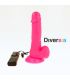 DIVERSIA DILDO FLEXIBLE CON VIBRACION ROSA 205 CM O 42 CM