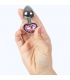 SECRETPLAY METAL BUTT PLUG CORAZaN FUCSIA TALLA S 7 CM
