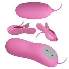 PRETTY LOVE PINZAS CON VIBRACIaN Y ELETROSHOCK ROSA