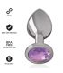 INTENSE PLUG ANAL METAL ALUMINIO CON CRISTAL VIOLETA TALLA S
