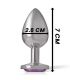 INTENSE PLUG ANAL METAL ALUMINIO CON CRISTAL VIOLETA TALLA S