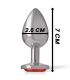 INTENSE PLUG ANAL METAL ALUMINIO CON CRISTAL ROJO TALLA S
