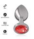 INTENSE PLUG ANAL METAL ALUMINIO CON CRISTAL ROJO TALLA L