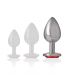INTENSE PLUG ANAL METAL ALUMINIO CON CRISTAL ROJO TALLA L
