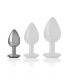 INTENSE PLUG ANAL METAL ALUMINIO CON CRISTAL NEGRO TALLA S