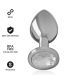 INTENSE PLUG ANAL METAL ALUMINIO CON CRISTAL PLATA TALLA S