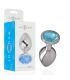 INTENSE PLUG ANAL METAL ALUMINIO CON CRISTAL AZUL TALLA S