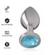 INTENSE PLUG ANAL METAL ALUMINIO CON CRISTAL AZUL TALLA S