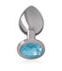 INTENSE PLUG ANAL METAL ALUMINIO CON CRISTAL AZUL TALLA S