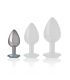 INTENSE PLUG ANAL METAL ALUMINIO CON CRISTAL AZUL TALLA S