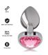 INTENSE PLUG ANAL METAL ALUMINIO CORAZaN ROSA TALLA S