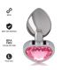 INTENSE PLUG ANAL METAL ALUMINIO CORAZaN ROSA TALLA L