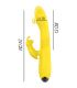 INTENSE TOKY VIBRADOR MULTIFUNCIaN RECARGABLE UP DOWN CON ESTIMULADOR DE CLITORIS AMARILLO
