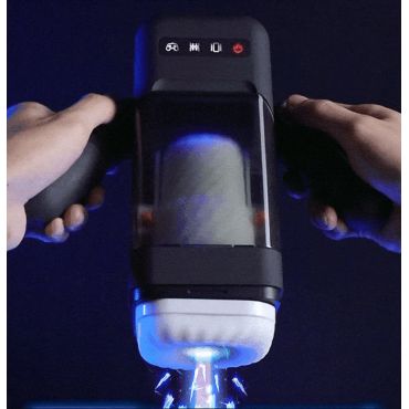 GAME CUP MASTURBADOR MASCULINO CON VIBRACIaN Y FUNCIaN CALOR CON SOPORTE PARA MaVILES NEGRO