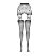 PASSION S027 MEDIAS CON LIGUERO NEGRO TALLA UNICA