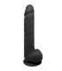 SILEXD MODELO 1 PENE REALISTICO SILICONA PREMIUM SILEXPAN NEGRO 38 CM