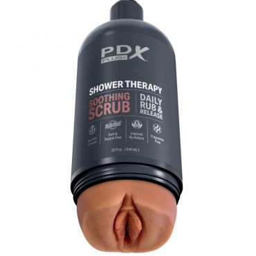 PDX PLUS MASTURBADOR STROKER DISEaO DISCRETO DE BOTE CHAMPU SOOTHING SCRUB CARAMELO