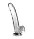 KING COCK CLEAR DILDO CON TESTICULOS 203 CM TRANSPARENTE