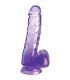 KING COCK CLEAR PENE REALISTICO CON TESTICULOS 135 CM MORADO