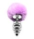 ALIVE ANAL PLEASURE PLUG ESPIRAL METAL POMPON VIOLETA TALLA S