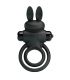 PRETTY LOVE ANILLO VIBRADOR III CONEJO PARA PENE NEGRO