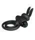 PRETTY LOVE ANILLO VIBRADOR III CONEJO PARA PENE NEGRO