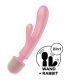 SATISFYER TRIPLE LOVER MASAJEADOR VIBRADOR RABBIT ROSA