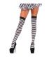 LEG AVENUE CALCETINES ALTOS DE RAYAS NEGRO BLANCO