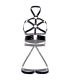 LEG AVENUE ARNES BODY CUERO VEGANO AGARRE NEGRO S