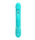 PRETTY LOVE KAMPAS VIBRADOR RABBIT 3 EN 1 MULTIFUNCIaN CON LENGUA VERDE AGUA