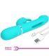 PRETTY LOVE KAMPAS VIBRADOR RABBIT 3 EN 1 MULTIFUNCIaN CON LENGUA VERDE AGUA