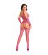 LEG AVENUE SET TOP MEDIAS DE LIGA GUANTES FUCSIA