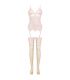 LIVCO CORSETTI FASHION PERSINNE PEACH SET CORSET PANTY MEDIAS S M